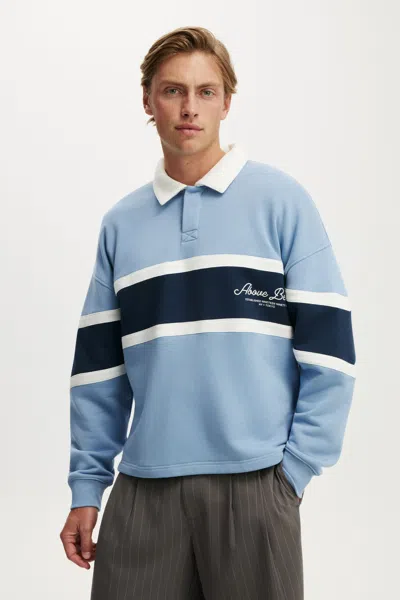 Cotton On Cropped Fit Graphic Fleece Polo In Multi