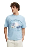 Cotton On Cropped Fit Graphic T-shirt In Blue