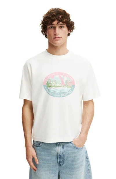 Cotton On Cropped Fit Graphic T-shirt In White