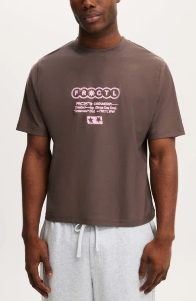 Cotton On Cropped Fit Graphic T-shirt In Brown