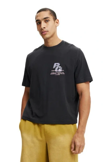 Cotton On Cropped Fit Graphic T-shirt In Black