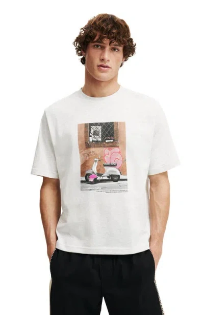 Cotton On Cropped Fit Graphic T-shirt In White