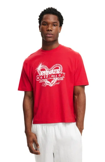 Cotton On Cropped Fit Graphic T-shirt In Red