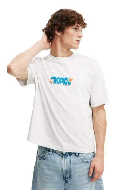 Cotton On Cropped Fit Graphic T-shirt In White