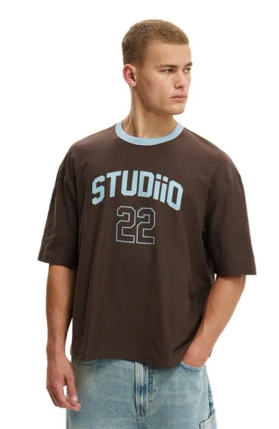 Cotton On Cropped Fit Graphic T-shirt In Brown