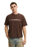 Cotton On Cropped Fit Graphic T-shirt In Brown