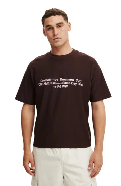Cotton On Cropped Fit Graphic T-shirt In Brown
