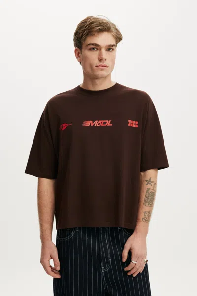 Cotton On Cropped Fit Graphic T-shirt In Brown