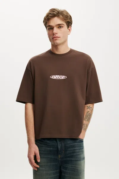 Cotton On Cropped Fit Graphic T-shirt In Brown