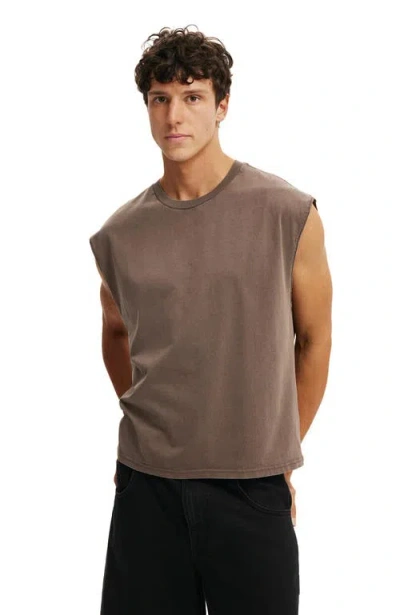 Cotton On Cropped Fit Muscle In Brown