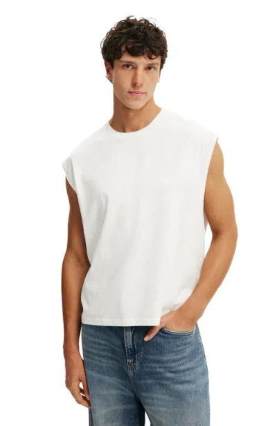 Cotton On Cropped Fit Muscle In White