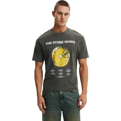 Cotton On Cropped Fit Music T-shirt In Gray