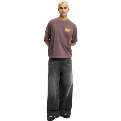 Cotton On Cropped Fit Music T-shirt In Purple