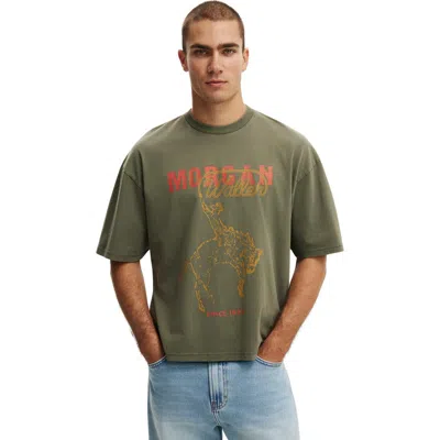 Cotton On Cropped Fit Music T-shirt In Green