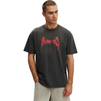 Cotton On Cropped Fit Music T-shirt In Black