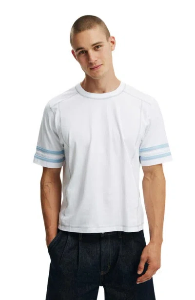Cotton On Cropped Fit Panel T-shirt In White