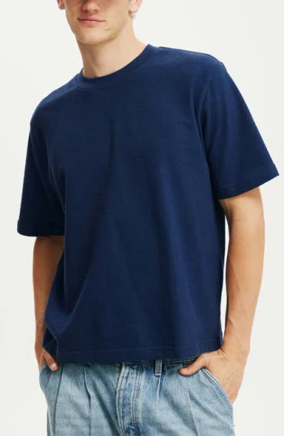 Cotton On Cropped Fit T-shirt In Indigo Terry