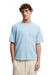 Cotton On Box Fit Plain T-shirt In Pearl Blue Terry