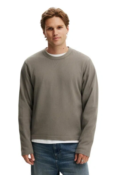 Cotton On Cropped Fit Textured Long Sleeve In Red