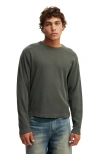 Cotton On Cropped Fit Textured Long Sleeve In Green