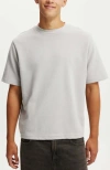 Cotton On Cropped Fit Textured T-shirt In Overcast Grey Texture