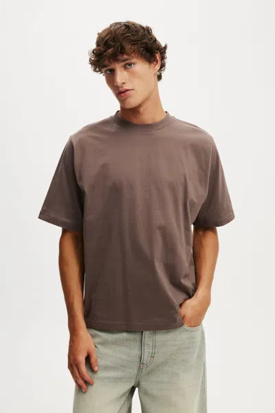 Cotton On Cropped Fit T-shirt In Washed Chocolate