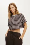 Cotton On Cropped Graphic Active Tee In Brown