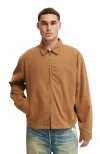 Cotton On Cropped Harrington Jacket In Brown