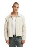 Cotton On Cropped Harrington Jacket In Washed Tan