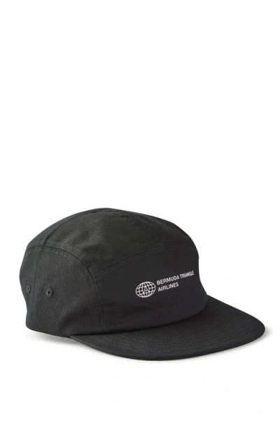 Cotton On Curved 5 Panel Hat In Black Bermuda