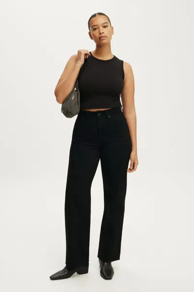 Cotton On Curvy 91 Straight Jean In Black