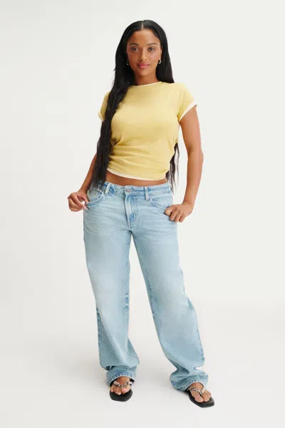 Cotton On Curvy Low Rise Straight Jean In Blue