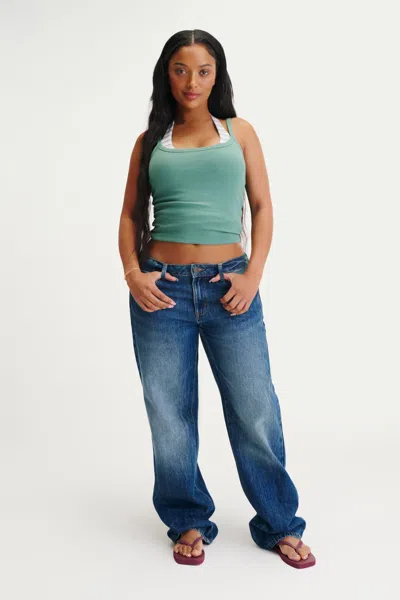 Cotton On Curvy Low Rise Straight Jean In Blue