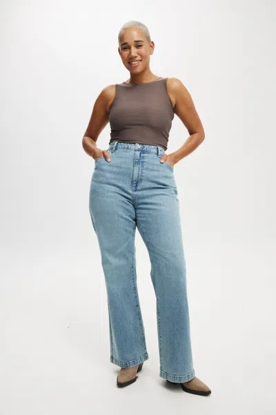 Cotton On Curvy Stretch Bootcut Jean In Bells Blue