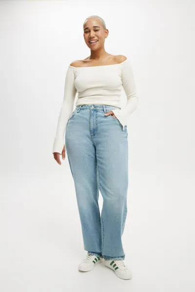 Cotton On Curvy Stretch Straight Jean In Blue