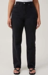 Cotton On Curvy Stretch Straight Jean In Graphite Black