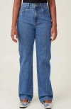 Cotton On Women's Curvy Stretch Straight Jeans In Sea Blue