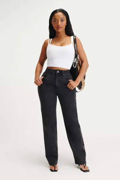 Cotton On Curvy Stretch Straight Jean In Black