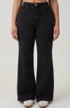 Cotton On Curvy Stretch Wide Jean In Graphite Black