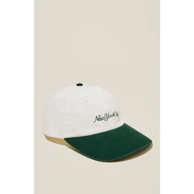 Cotton On Dad Hat In Vintage Whiteforest Greennew