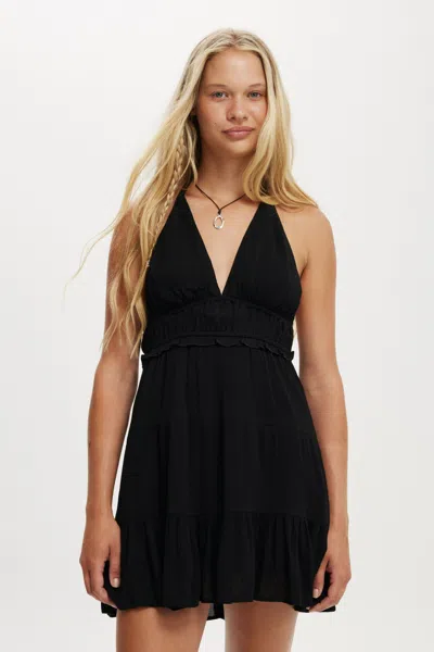 Cotton On Danielle Halter Sundress In Black