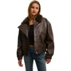 Cotton On Darcy Faux Leather Bomber In Brown