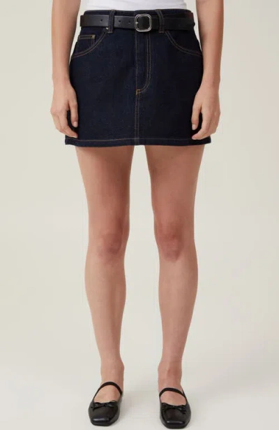 Cotton On Denim Mini Skirt In Indigo