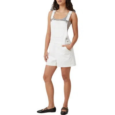 Cotton On Denim Shortalls In Vintage White
