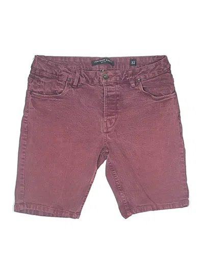 Pre-owned Cotton On Denim Shorts In Burgundy