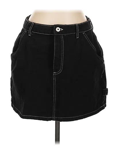 Pre-owned Cotton On Denim Skirt In Black