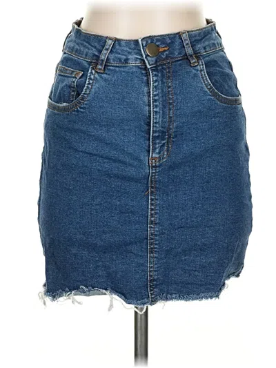 Pre-owned Cotton On Denim Skirt In Blue