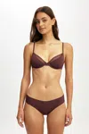 Cotton On Double Layer Underwire Bra In Brown