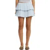 Cotton On Double Pleated Mini Skirt In Blue