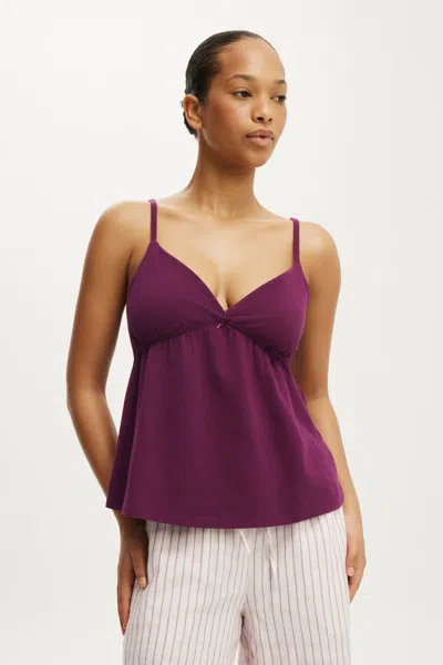 Cotton On Dreamy Soft Triangle Babydoll Cami In Purple